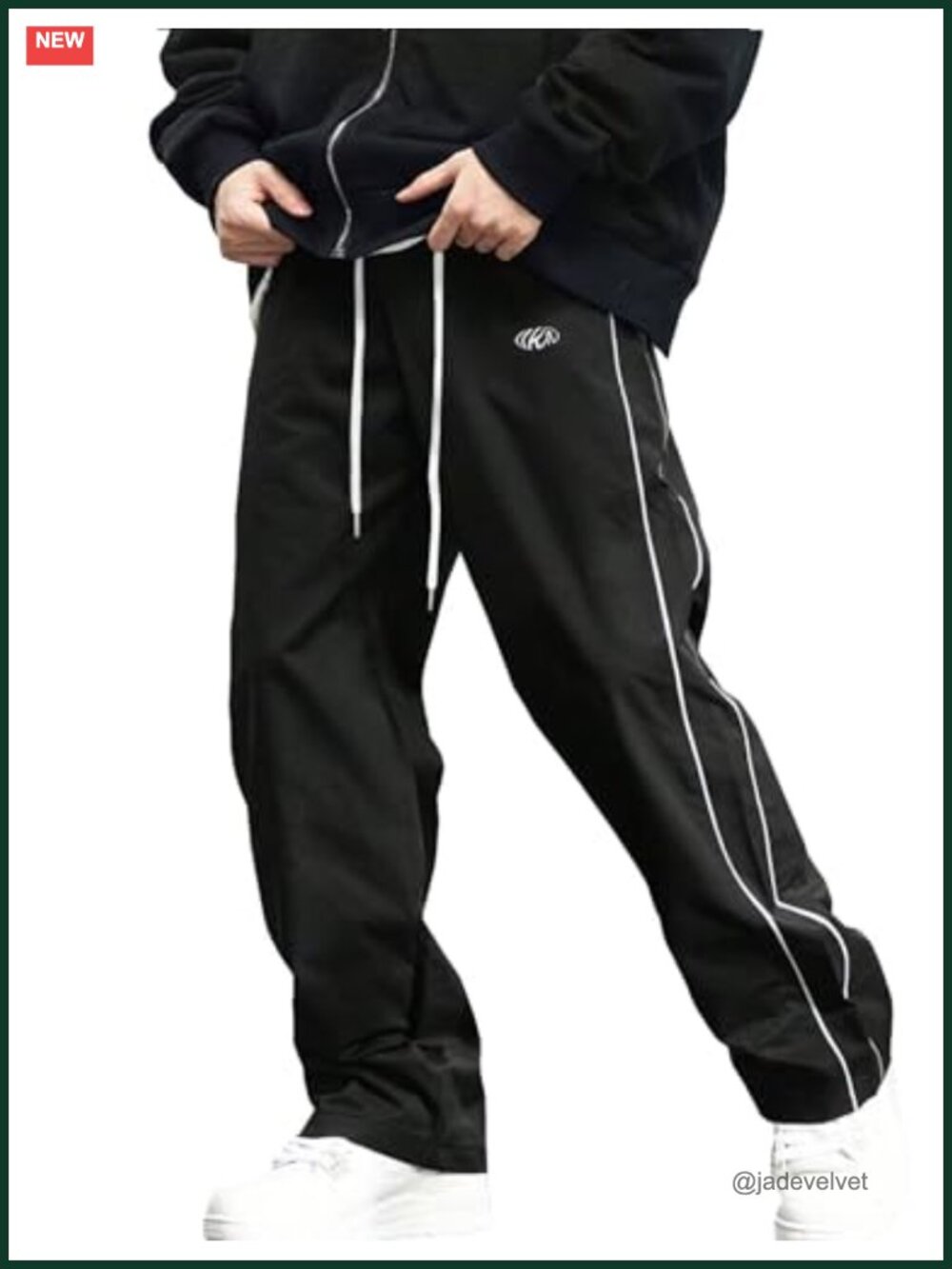 Y2K Lightweight Polyester Sweatpants Drawstring Baggy Track Pants
